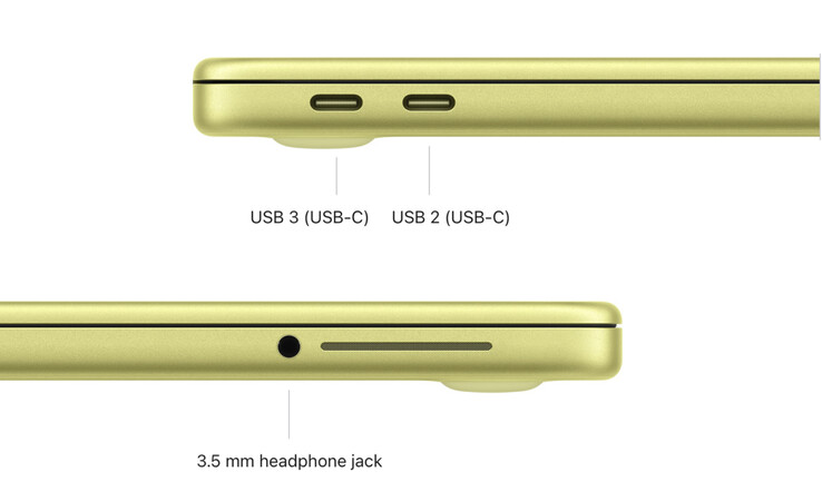 MacBook Neo'da MagSafe bulunmuyor ve ABD'de 20 W'lık bir güç adaptörüyle birlikte gönderiliyor.
