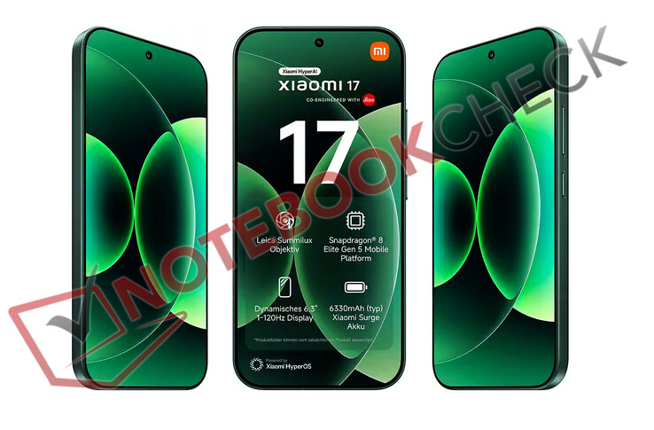 Perakendeci ayrıca Xiaomi 17'nin küresel versiyonu için tüm temel özellikleri listeliyor. (Resim kaynağı: Notebookcheck üzerinden)