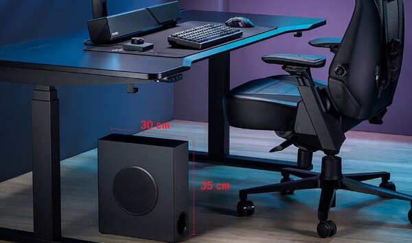 Subwoofer, masanızın altına ya da hatta üstüne sığacak kadar küçüktür.
