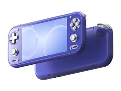 Indigo rengindeki Anbernic RG 55G1.