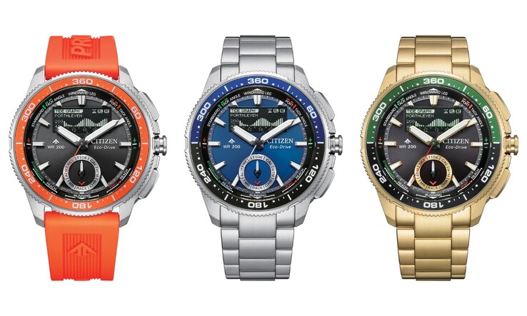 Soldan sağa: Citizen Promaster WaveTracker JV3000-13E, JV3006-50L ve JV3002-51E saatleri