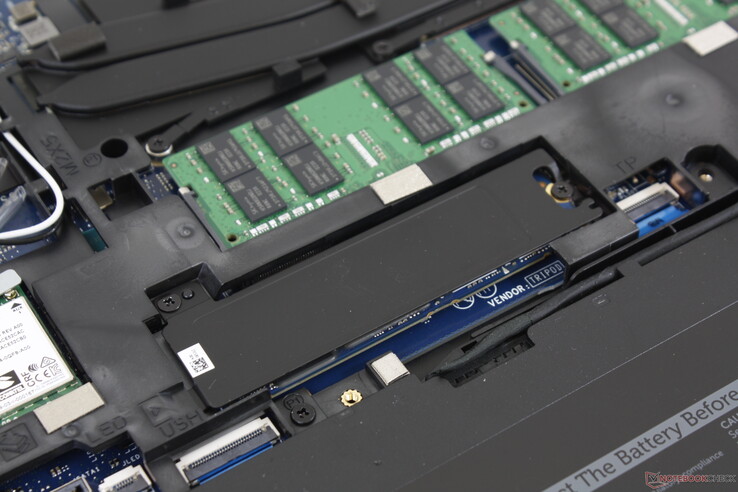 Only a single internal M.2 2280 slot. However, configurations are available with a secondary 2.5-inch SATA III bay albeit with a smaller size battery