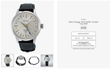 İngiltere'de Seiko Presage SSK049 için resmi liste...