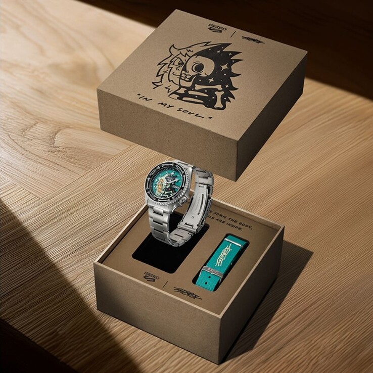 Seiko 5 Sports x Poorboy SRPM17K işbirliği saati. (Görsel kaynağı: Q-P Magazine aracılığıyla Seiko)