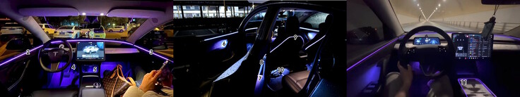 Star Ring Tesla ambiyans aydınlatma kiti bölgeleri.