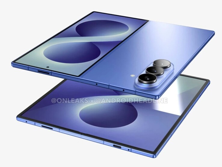 Söylentilere göre Galaxy Z Fold 8'in resmi olmayan CAD görüntüsü.