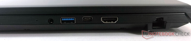 Sağ: 1x ağ (RJ45), 1x HDMI, 1x USB 3.2 Gen 1 Type-C, 1x USB 3.2 Gen 1 Type-A, 1x birleşik ses