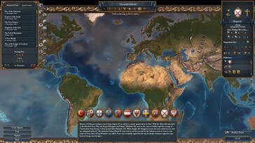 Resimde görülüyor: Europa Universalis IV'ten bir oynanış ekran görüntüsü.