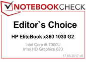 Editor's Choice Award in March 2017: x360 1030 G2