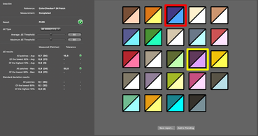 Color deviations after calibration