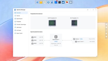 Depolama Yöneticisi, RAID depolama havuzlarını, SSD önbelleklerini ve USB sabit disklerini yönetmeyi kolaylaştırır.