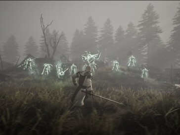 Fragmandaki savaşlar, Breath of the Wild'dakine göre biraz daha hızlı ve agresif görünüyor. (Görsel: Resmî ArcheAge Chronicles fragmanından bir ekran görüntüsü.)