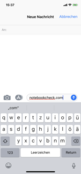 Using the default Apple keyboard in portrait mode