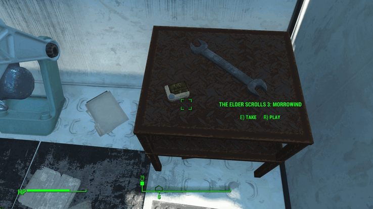 Fallout 4'te The Elder Scrolls Morrowind holotape