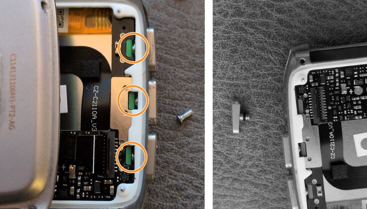 Pebble bir klipsi takmayı unutmuş, bu yüzden düğmelerden biri kılıftan kolayca düşebilir.