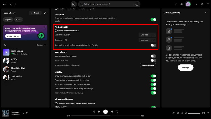 Spotify'da kayıpsız moduna geçin