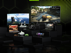 Nvidia'nın GeForce Now için promosyonel pazarlama işlevi gören bir görüntü