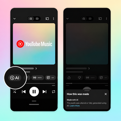 YouTube Music yapay zekâ tanımlayıcısı