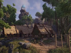 Elex'te bir köyü gösteren bir görsel; oyun şu anda Steam'de satışta.