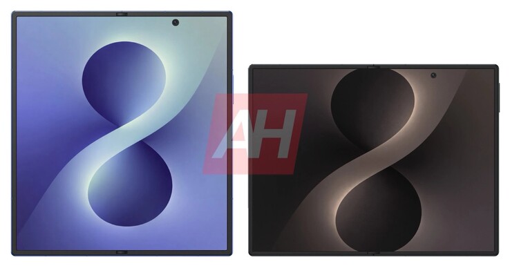 Samsung Galaxy Z Fold8 Ultra (solda), Galaxy Z Fold8 Wide (sağda) modeline kıyasla daha uzun ancak daha dardır.