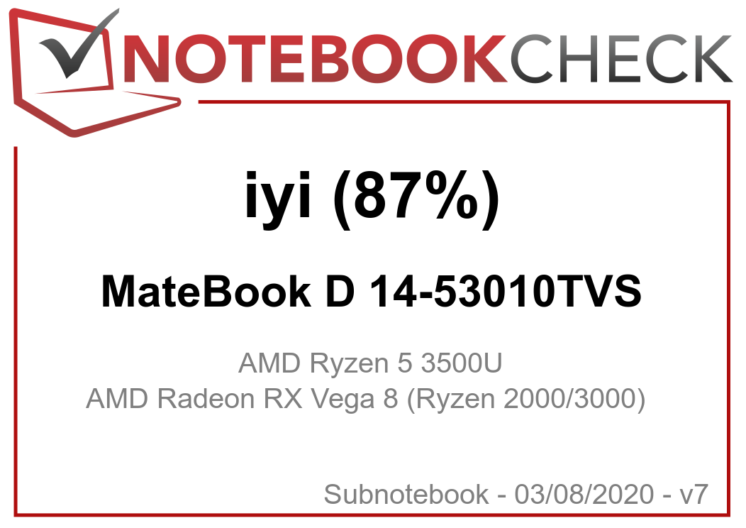Huawei Laptop, Matebook D14, 14 Grey - AMD Ryzen 5 3500U 3.7GHz CPU